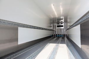 Inside of a refrigerated truck